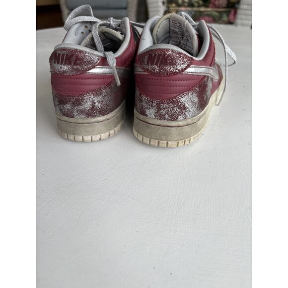 2007 Nike Dunk Low GS Team Red Metallic Silver Size 6y - Picture 8 of 9
